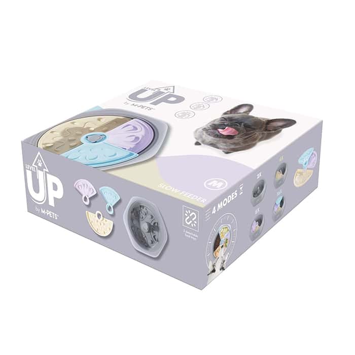 ظرف تغذیه غذای آهسته قابل تنظیم M-Pets Level Up متوسط