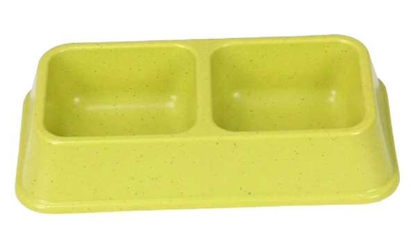 ظرف غذا و آب دوگانه بامبو (470 میلی...