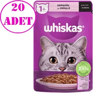 Whiskas Somonlu Pouch Kedi Maması 85 Gr 20 AD - Resim 1