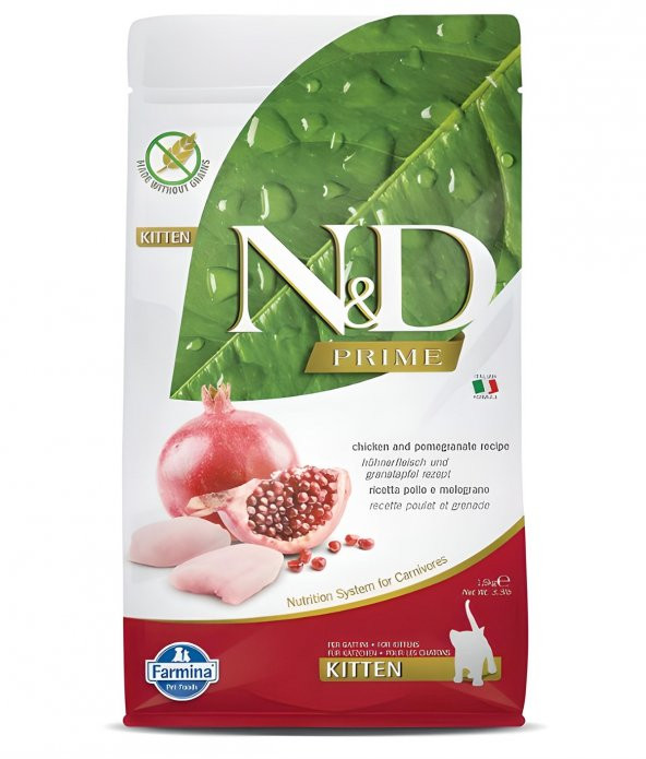 غذای گربه بدون دانه N&D مرغ بچه گربه...