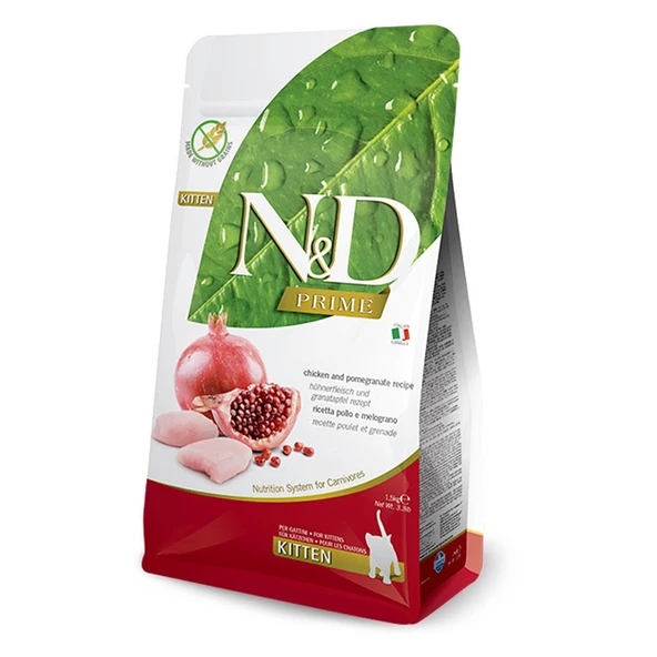 غذای بچه گربه بدون دانه N&D مرغ و...