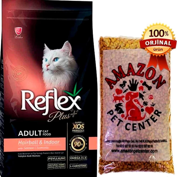 غذای گربه بزرگسالان Reflex Plus Hairball ماهی آلا...
