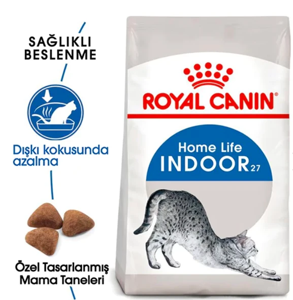 Royal Canin Indoor 27 غذای گربه بزرگسالان 400...