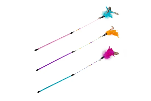 میله ماهیگیری گربه Beeztees با نوک های پردار...