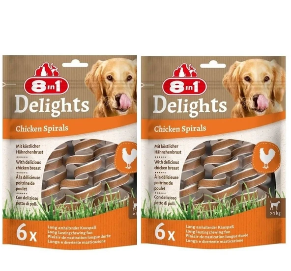 جایزه سگ اوگر مرغ مارپیچی مرغ 8in1 Delights...